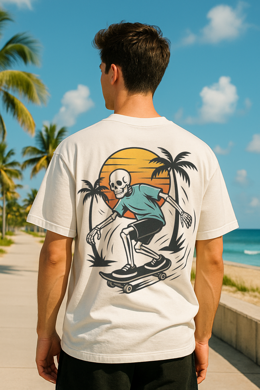 Skeleton Skater  Oversized Tshirt